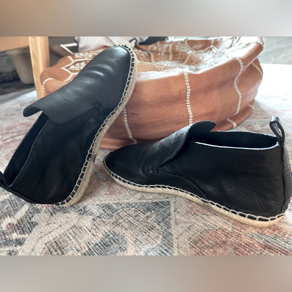 Vince Soft Leather Canvas Slip Ons